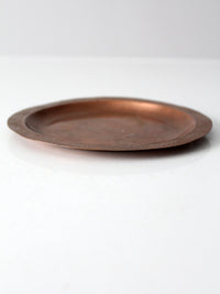 vintage hammered copper plate
