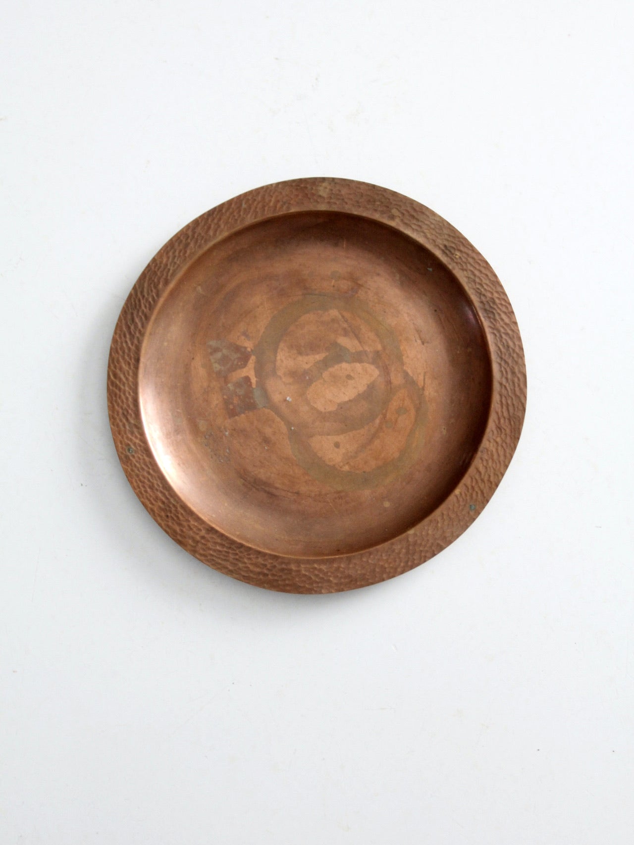 vintage hammered copper plate