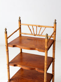 antique bamboo etagere shelf stand