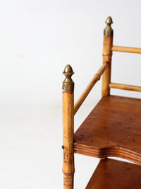 antique bamboo etagere shelf stand