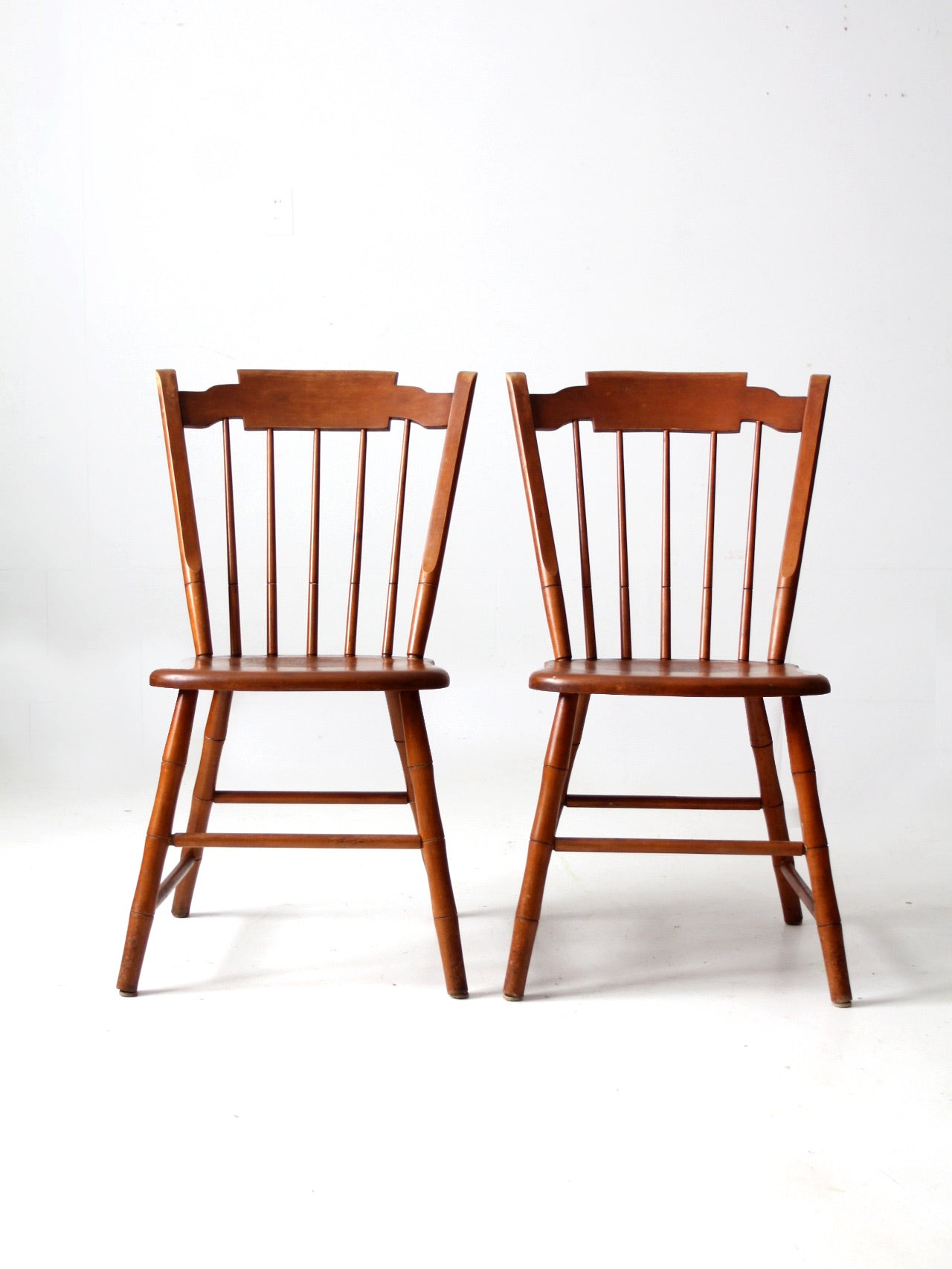mid century dining side chairs pair