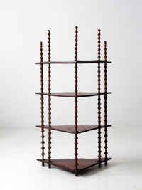 antique folk art spool shelf