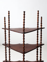 antique folk art spool shelf