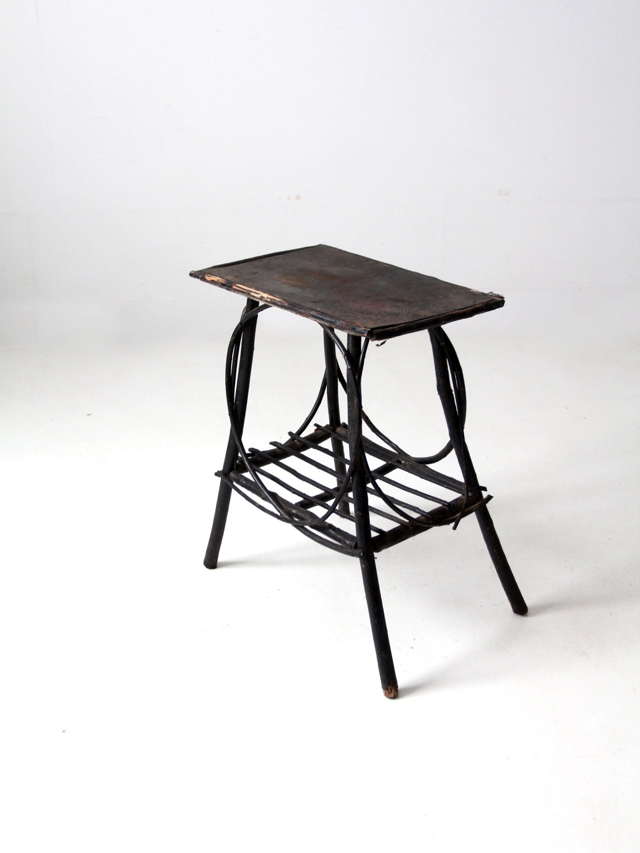 antique Adirondack twig table