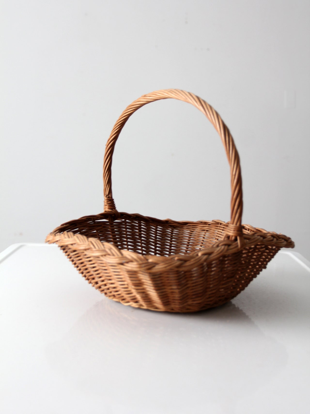 vintage wicker handle basket