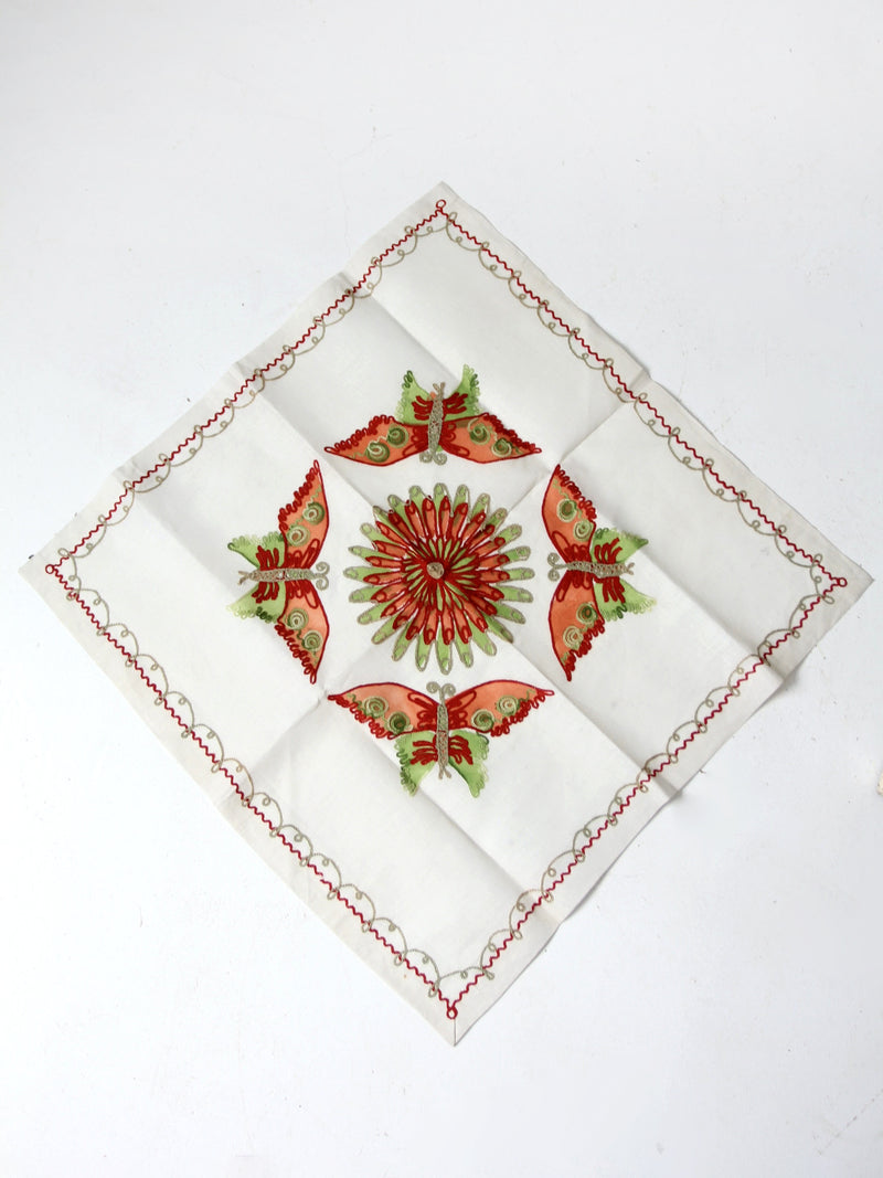 vintage embroidered table cloth