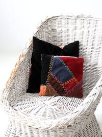 antique crazy quilt pillow