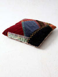 antique crazy quilt pillow