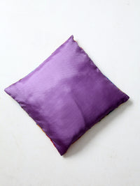 antique rainbow crazy quilt pillow