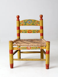 vintage Mexican folk art children's chair