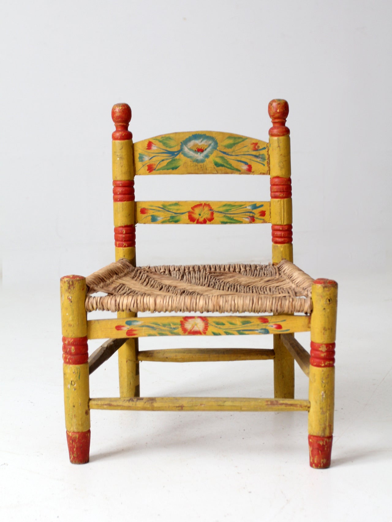 vintage Mexican folk art children's chair