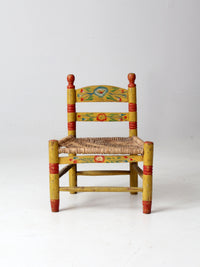 vintage Mexican folk art children's chair
