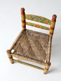 vintage Mexican folk art children's chair