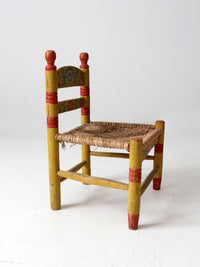 vintage Mexican folk art children's chair