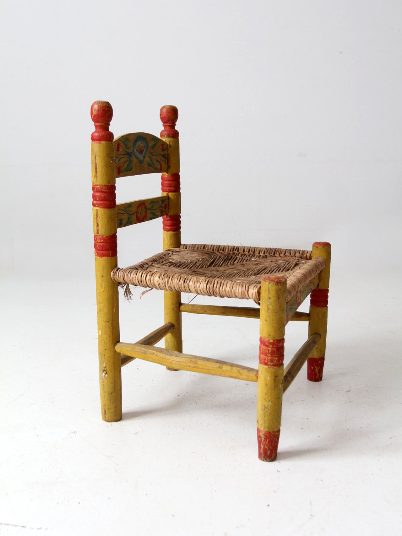 vintage Mexican folk art children's chair