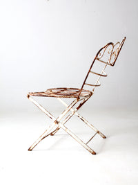 antique metal garden bench