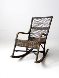 antique wicker rocking chair