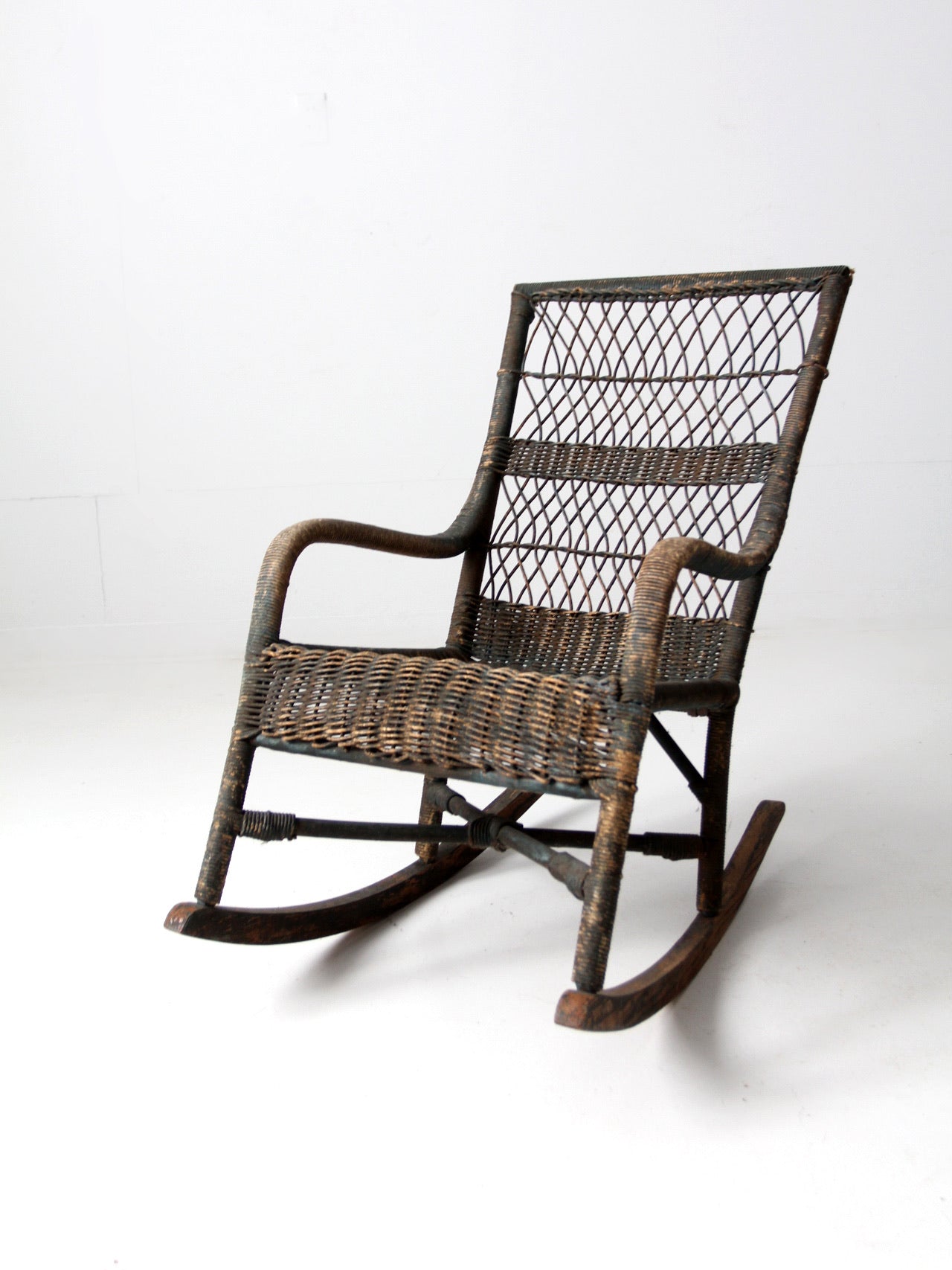 antique wicker rocking chair