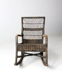antique wicker rocking chair