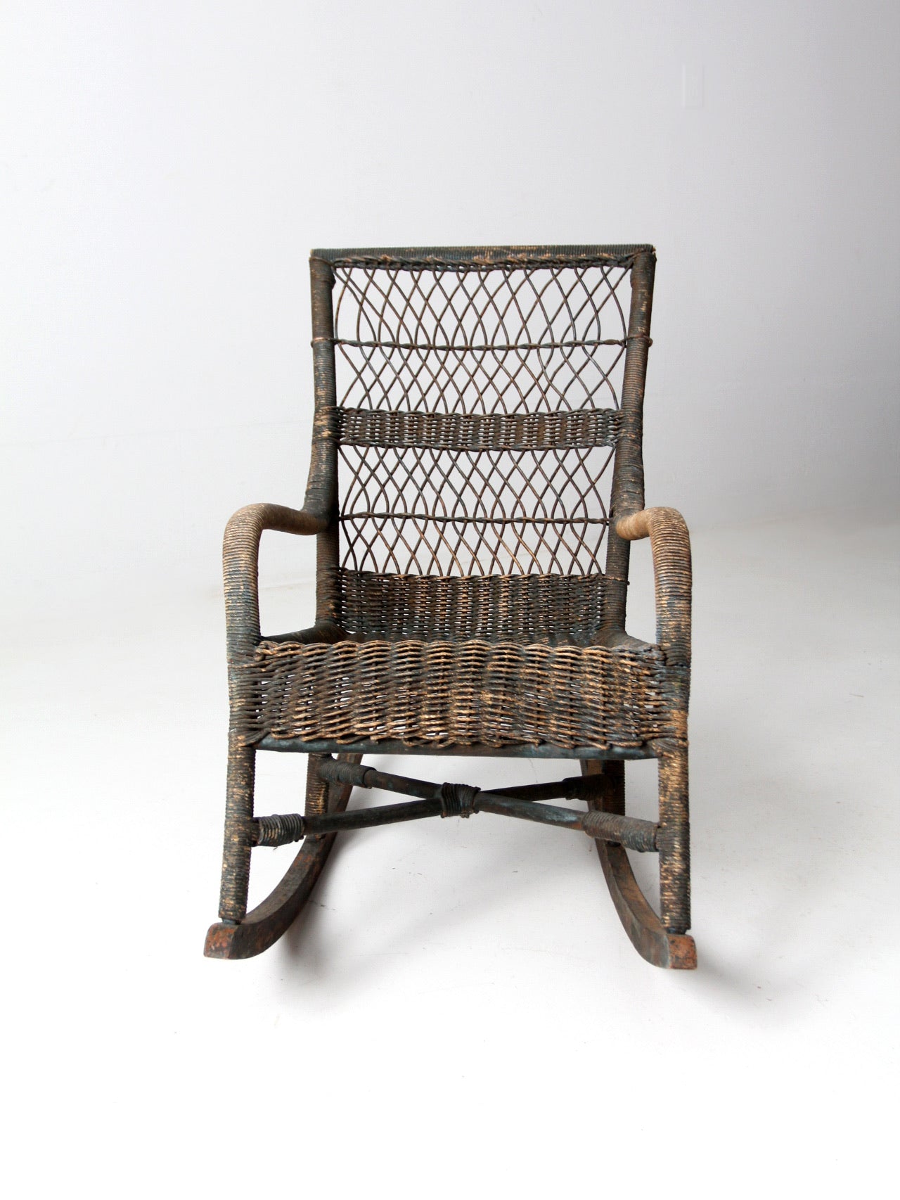 antique wicker rocking chair