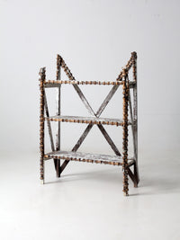 antique spool art shelf