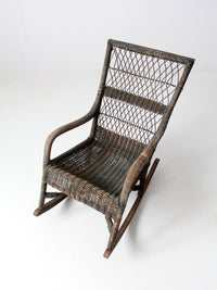 antique wicker rocking chair