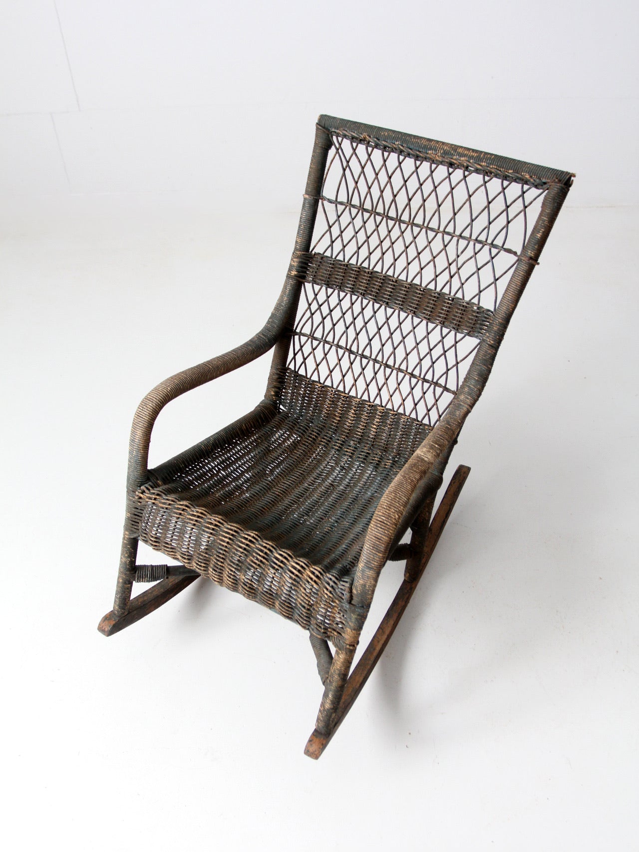 antique wicker rocking chair