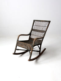 antique wicker rocking chair