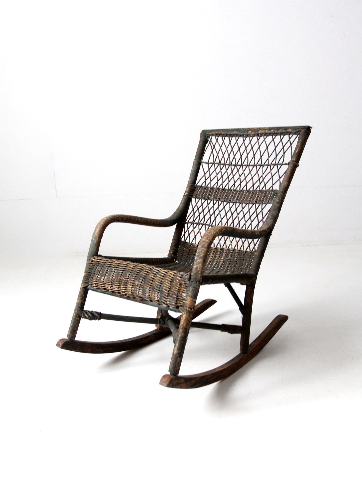 antique wicker rocking chair