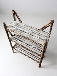 antique spool art shelf