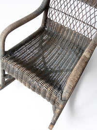 antique wicker rocking chair