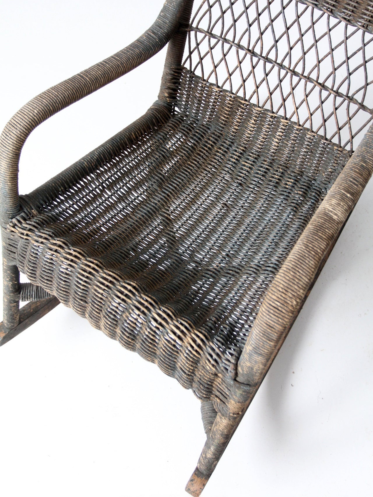 antique wicker rocking chair