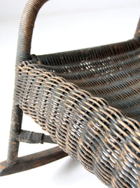 antique wicker rocking chair
