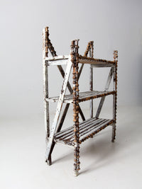 antique spool art shelf