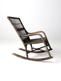 antique wicker rocking chair