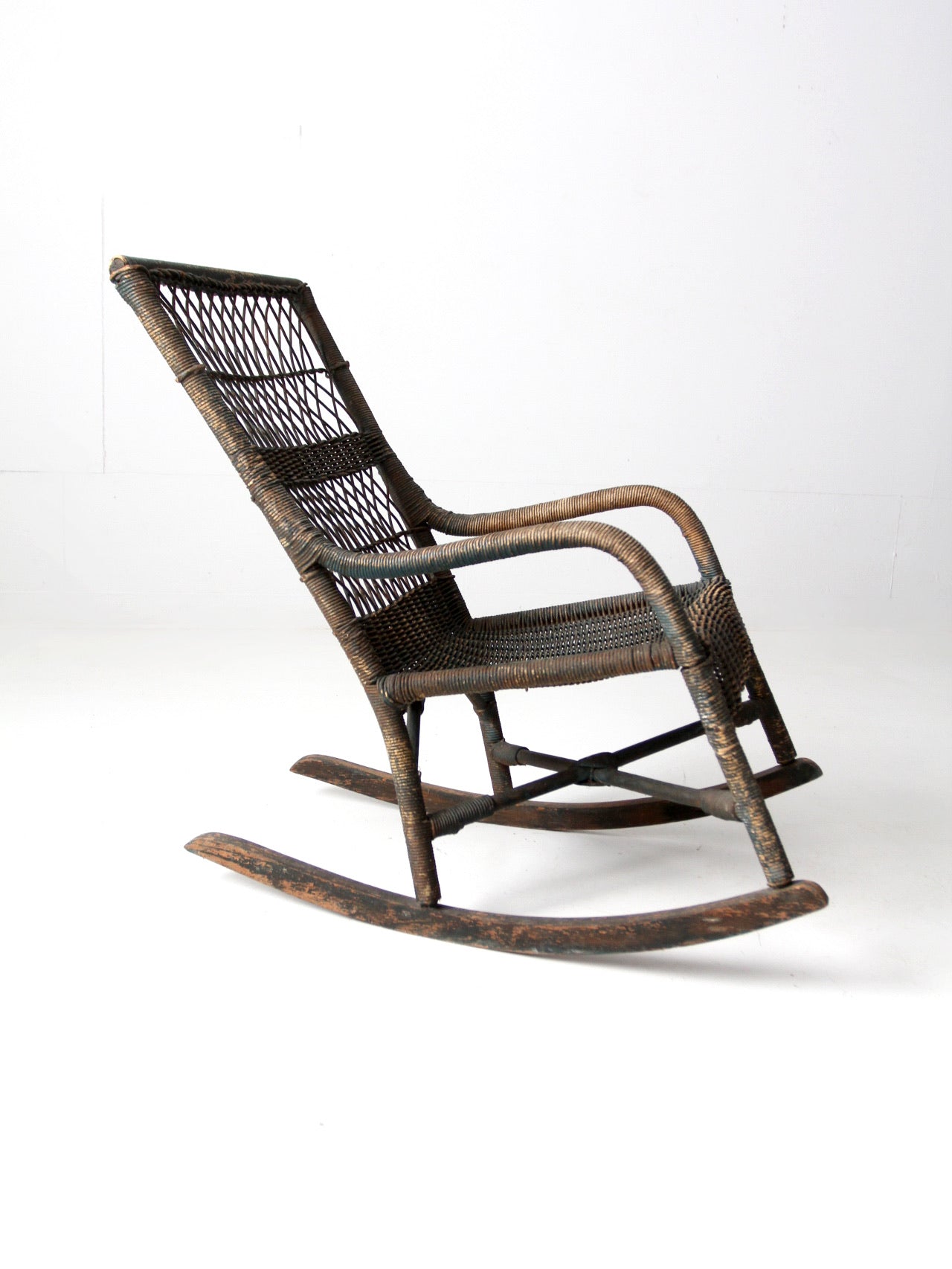 antique wicker rocking chair