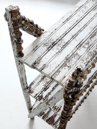 antique spool art shelf