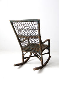 antique wicker rocking chair