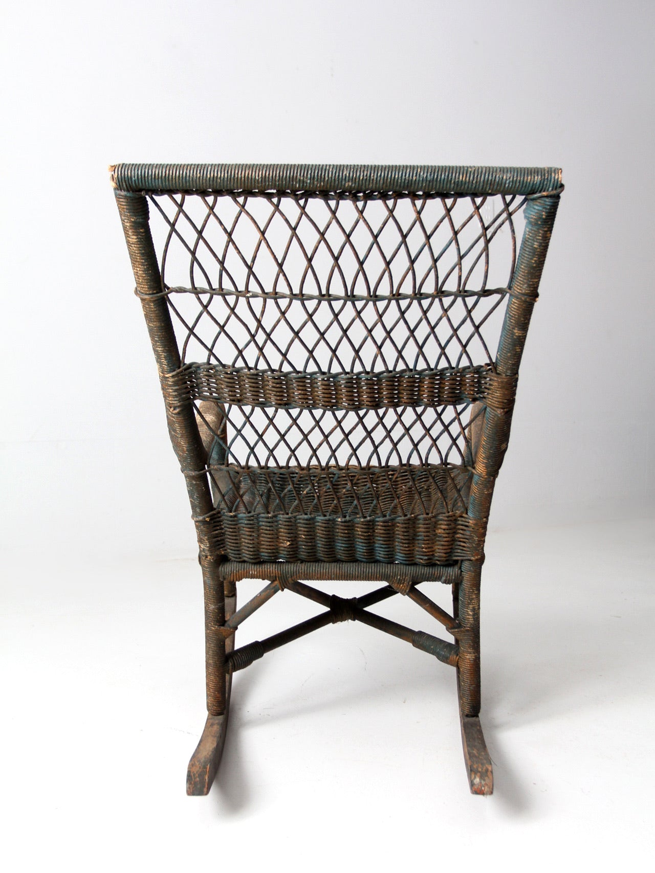 antique wicker rocking chair