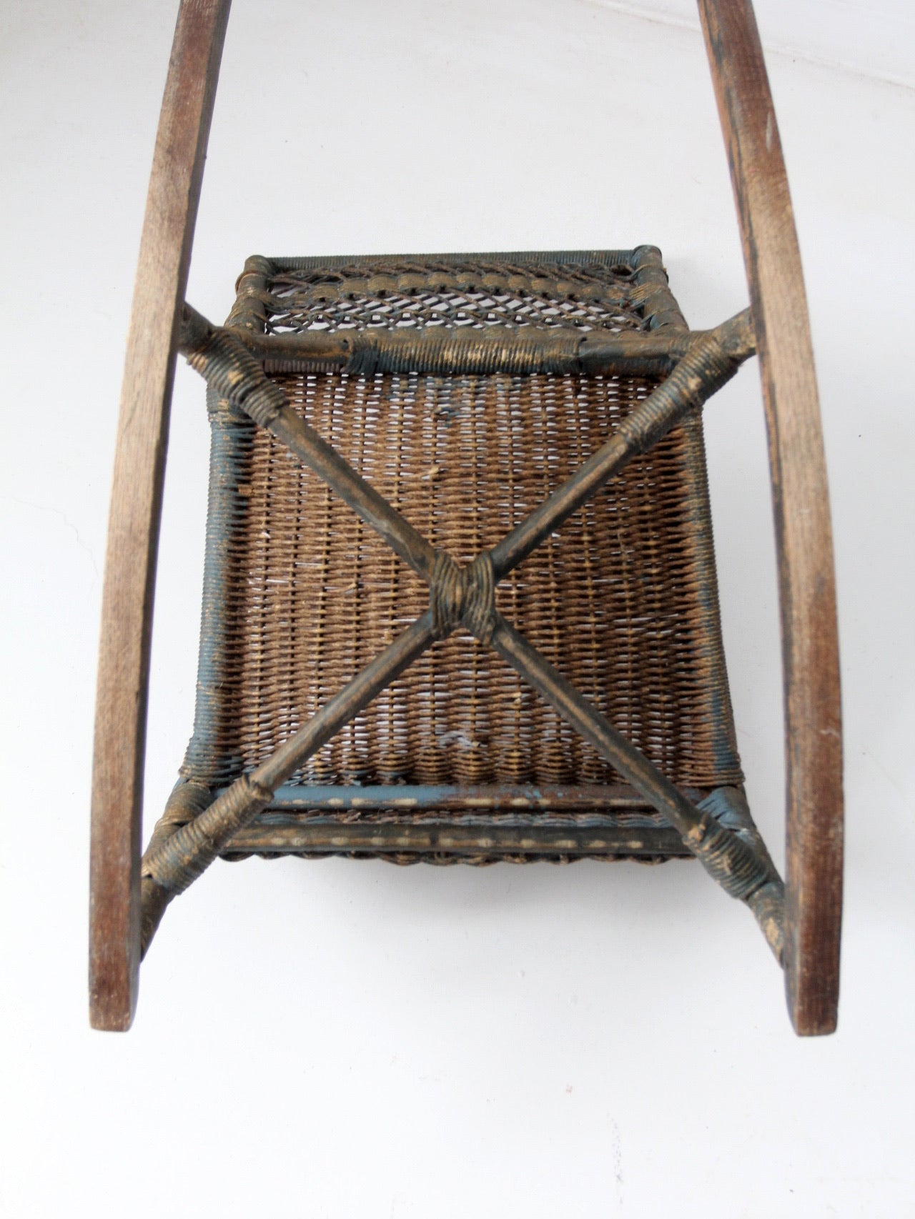 antique wicker rocking chair