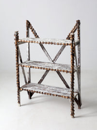 antique spool art shelf