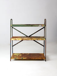 vintage industrial metal shelves
