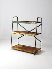 vintage industrial metal shelves