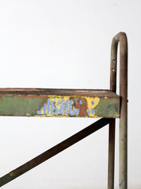 vintage industrial metal shelves