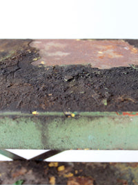 vintage industrial metal shelves