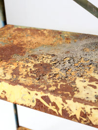vintage industrial metal shelves
