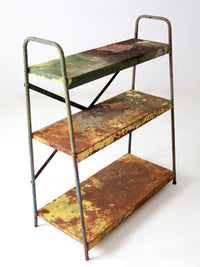 vintage industrial metal shelves