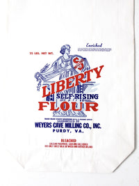 vintage Liberty Flour 25 lb paper bag