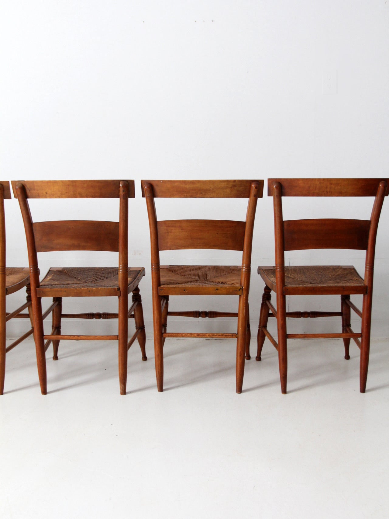 antique rush seat chairs set of 6