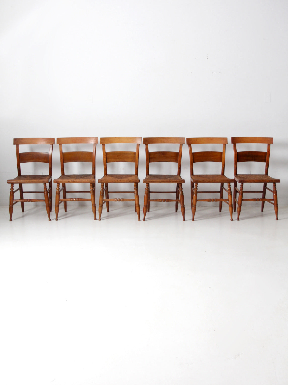 antique rush seat chairs set of 6